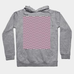 Dusty Plum, Purple and White Chevron Arrow Pattern Hoodie